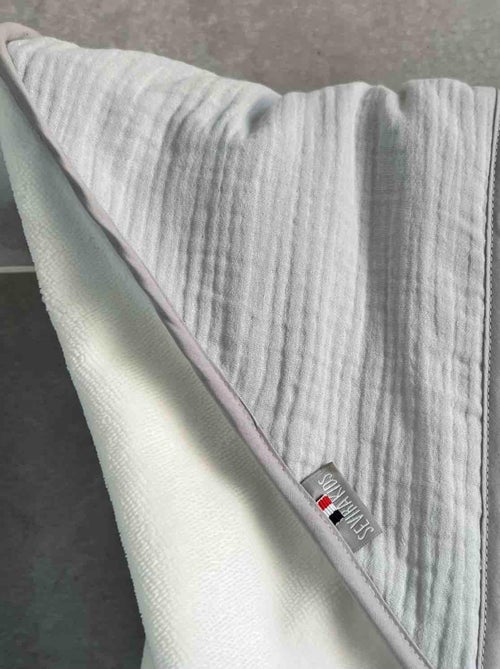 Capa de banho para bebé em gaze de algodão e bambu | sevira kids - Kiabi Capa de banho para bebé em gaze de algodão e bambu | sevira kids - Kiabi