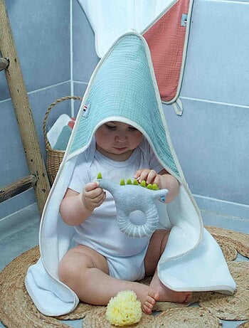 Capa de banho para bebé em gaze de algodão e bambu | sevira kids