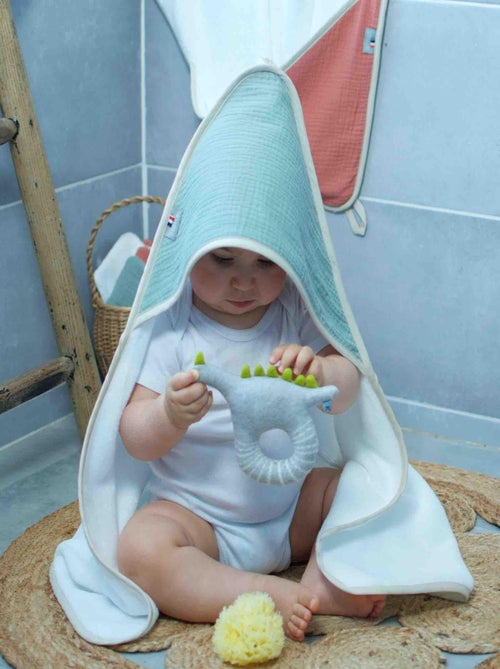 Capa de banho para bebé em gaze de algodão e bambu | sevira kids - Kiabi Capa de banho para bebé em gaze de algodão e bambu | sevira kids - Kiabi