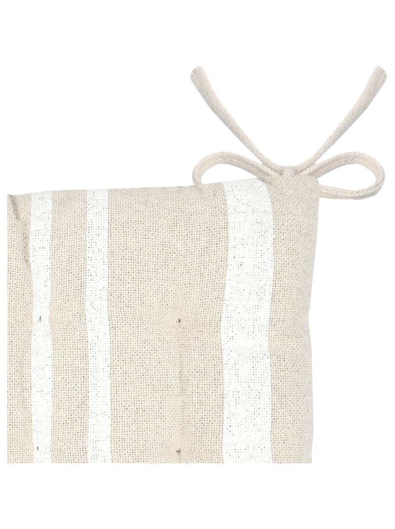 Capa de cadeira às riscas Branco - Kiabi