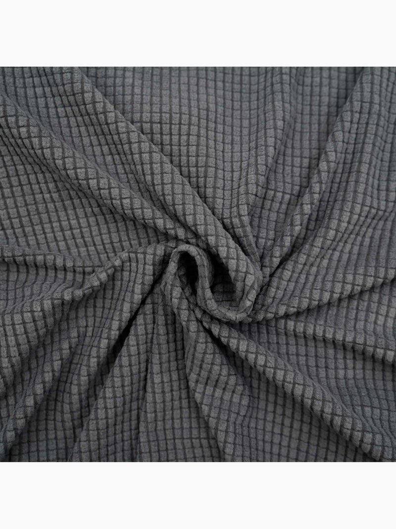 Capa de cadeira elástica em relevo para assento de 40 a 50 cm Cinza antracite - Kiabi