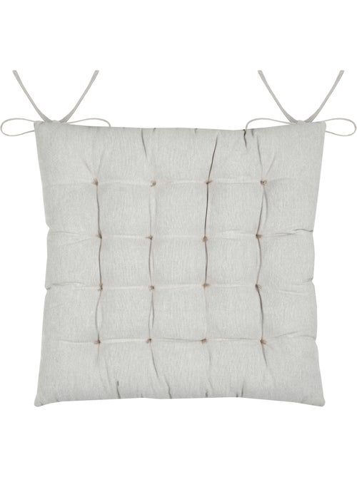 Capa de cadeira em polycotton acolchoado de 16 pontos com atilhos - Kiabi