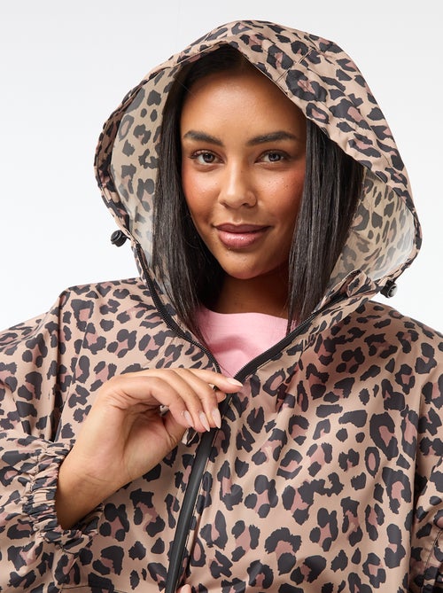 Capa de chuva repelente à água com capuz - Kiabi