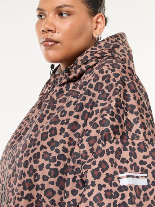 Capa de chuva repelente de água com estampado de leopardo - Kiabi