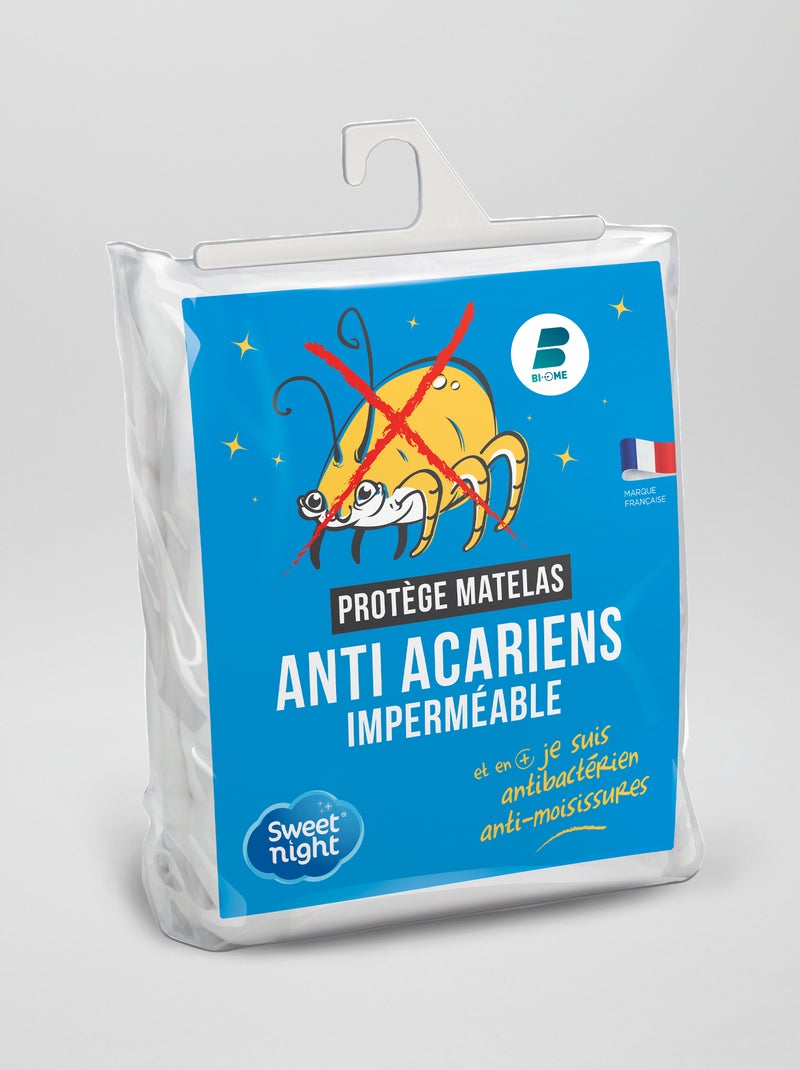 Capa de colchão impermeável anti-ácaros Branco - Kiabi