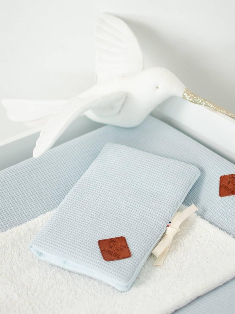 Capa de colchão para trocar bebé + tapete de algodão | sevira kids Azul - Kiabi