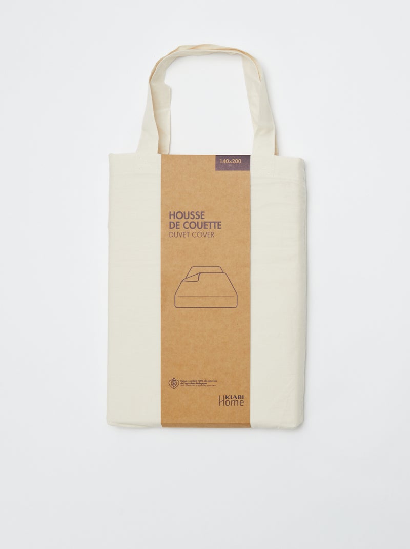 Capa de edredão (140 x 200cm) - Kiabi Home Branco - Kiabi