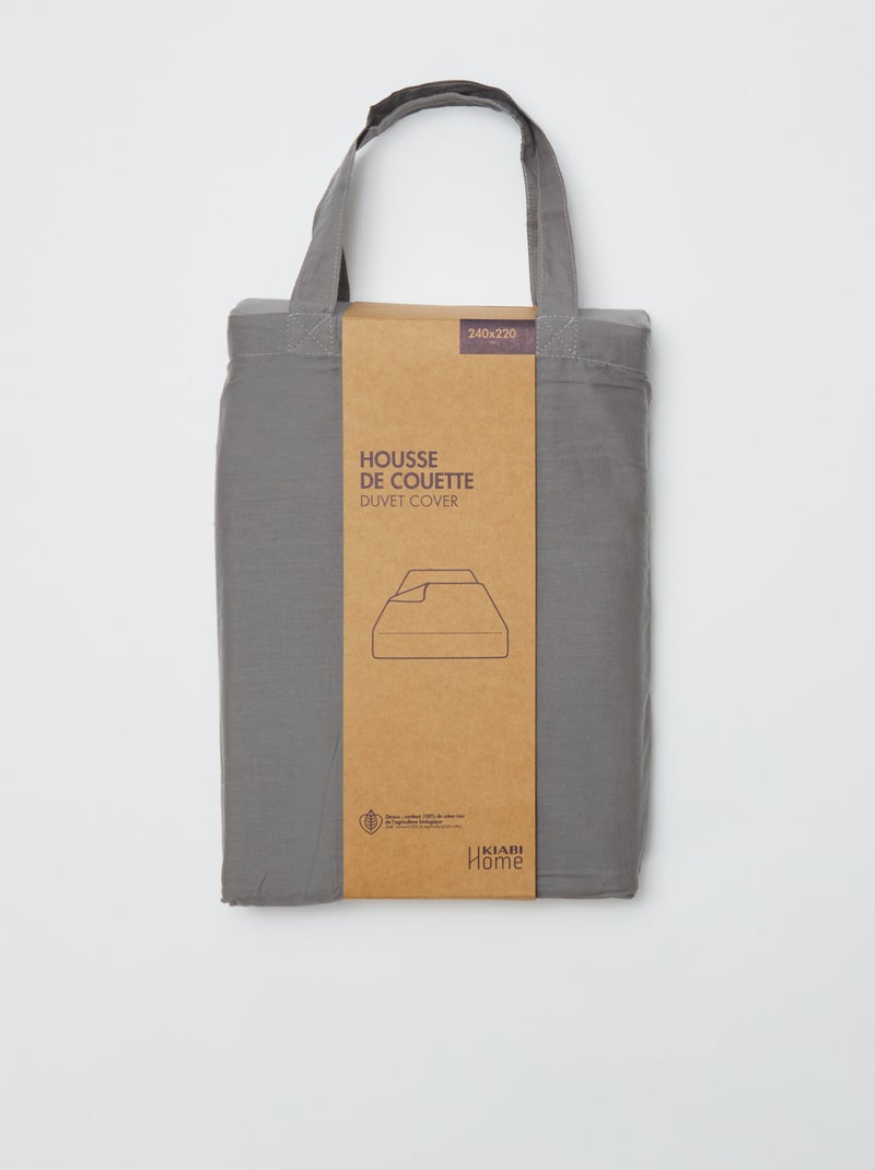 Capa de edredão (240 x 220 cm) - Kiabi Home Cinza - Kiabi