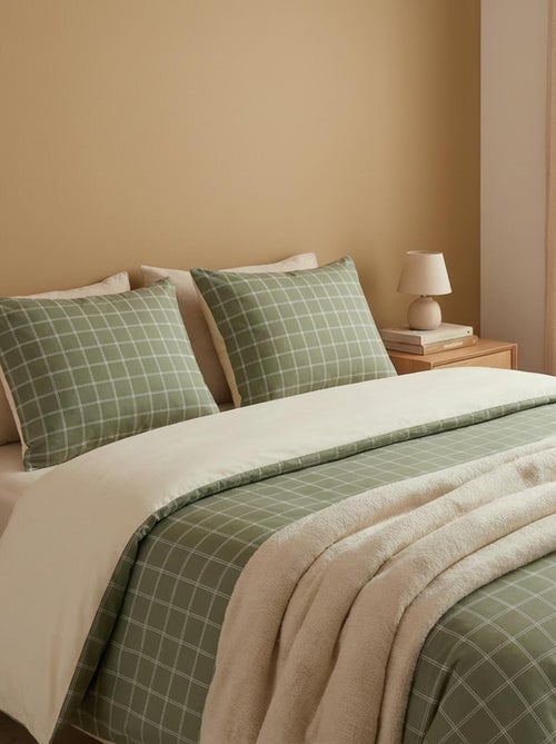 Capa de edredão (260 x 240cm) com padrão de xadrez - Kiabi