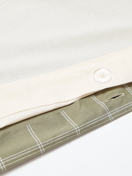 Capa de edredão (260 x 240cm) com padrão de xadrez - Kiabi