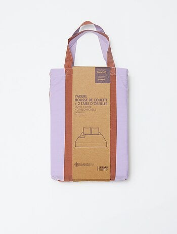 Capa de edredão (260 x 240cm) com padrão de xadrez