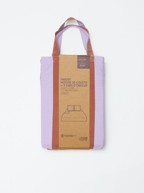 Capa de edredão (260 x 240cm) com padrão de xadrez - Kiabi