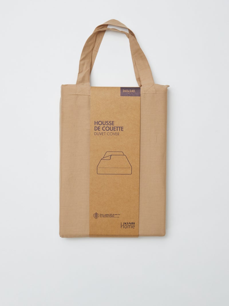 Capa de edredão (260x240 cm) - Kiabi Home BEGE - Kiabi