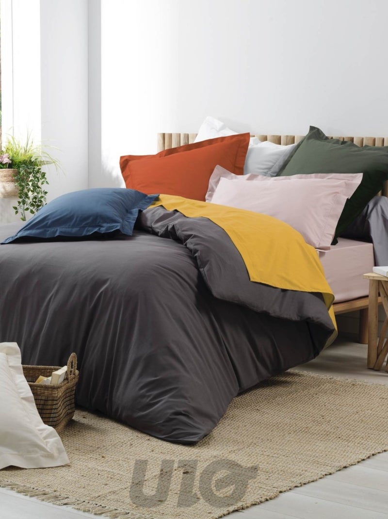 Capa de edredão algodão percale douceur d'intérieur Amarelo-escuro - Kiabi