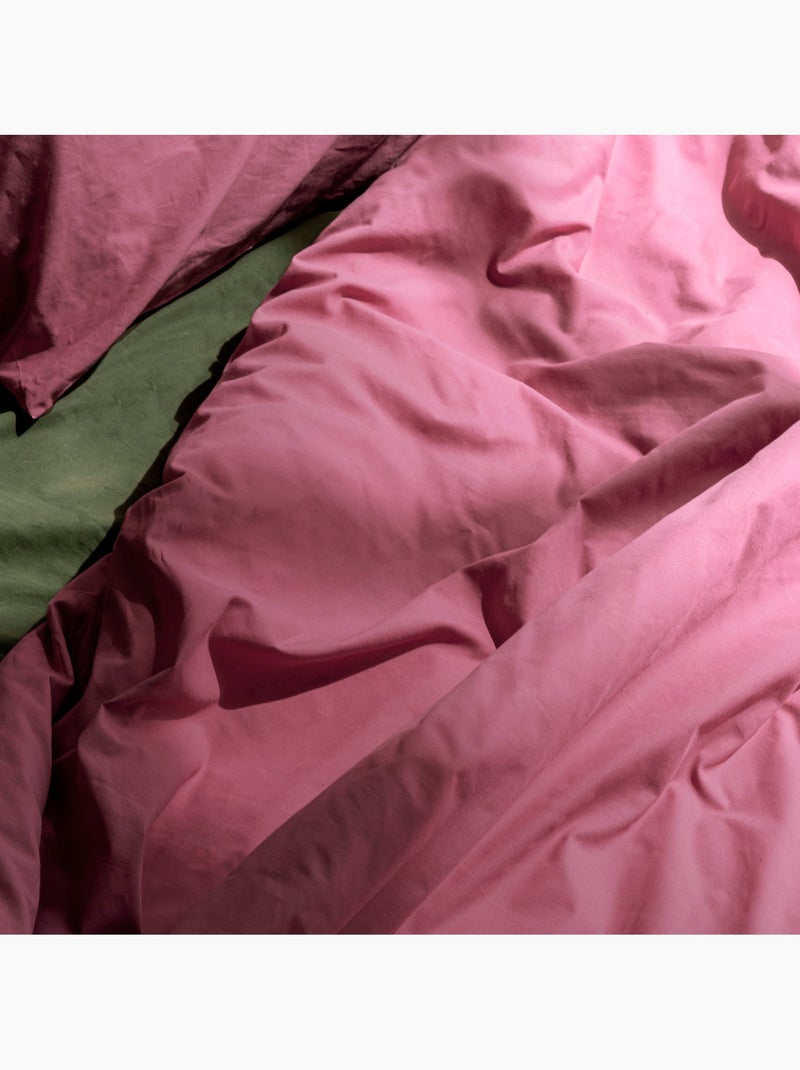 Capa de edredão Basic "Happyfriday" Magenta - Kiabi