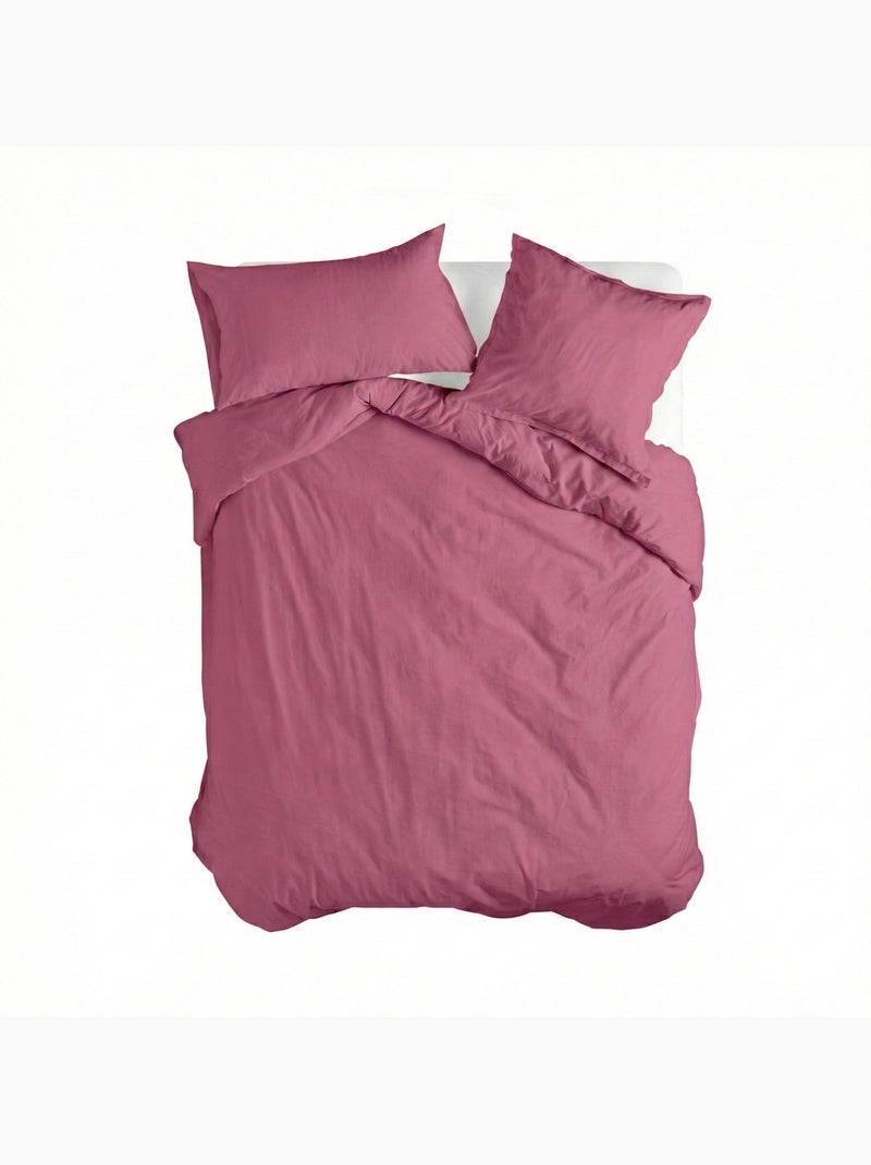 Capa de edredão Basic "Happyfriday" Magenta - Kiabi