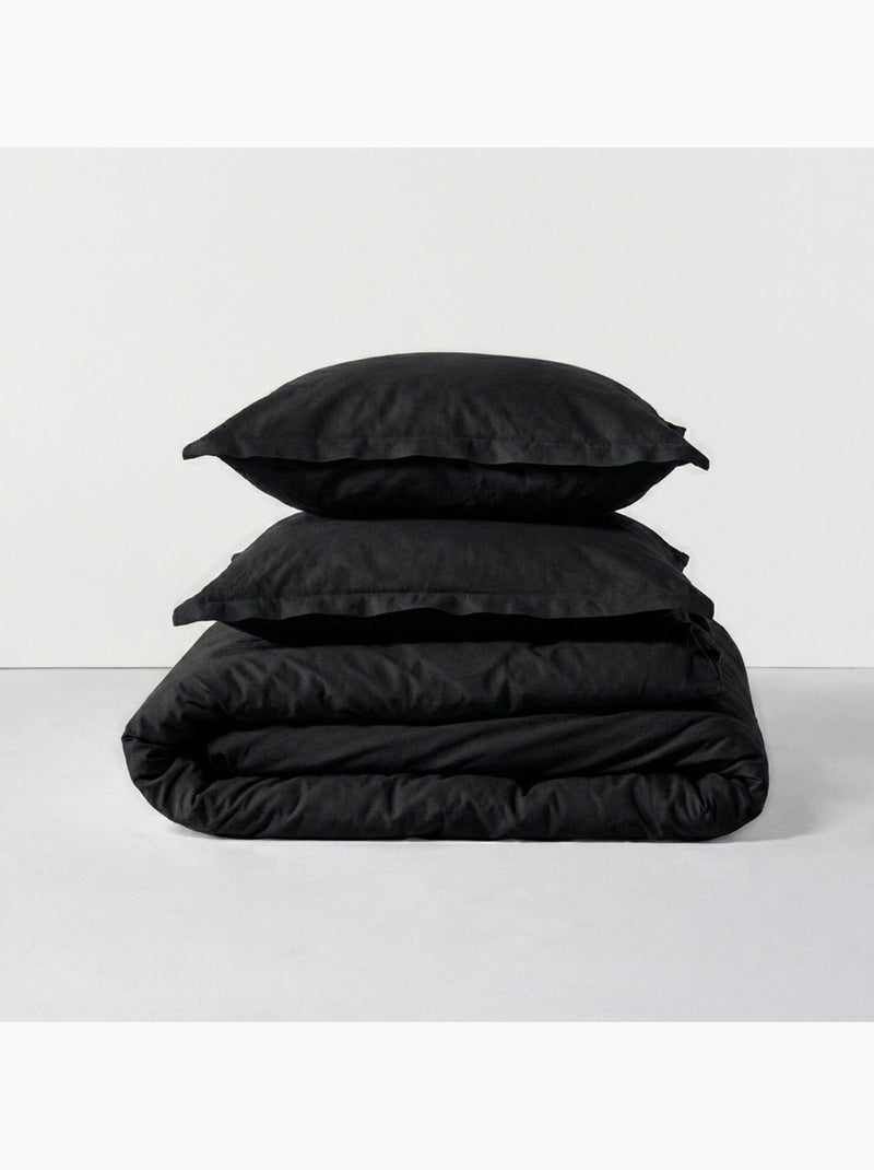 Capa de edredão Basic "Happyfriday" Preto - Kiabi