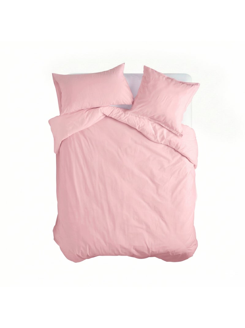 Capa de edredão Basic "Happyfriday" Rosa - Kiabi
