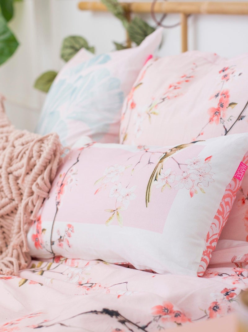 Capa de edredão Chinoiserie rose "Happyfriday" Multicolorido - Kiabi
