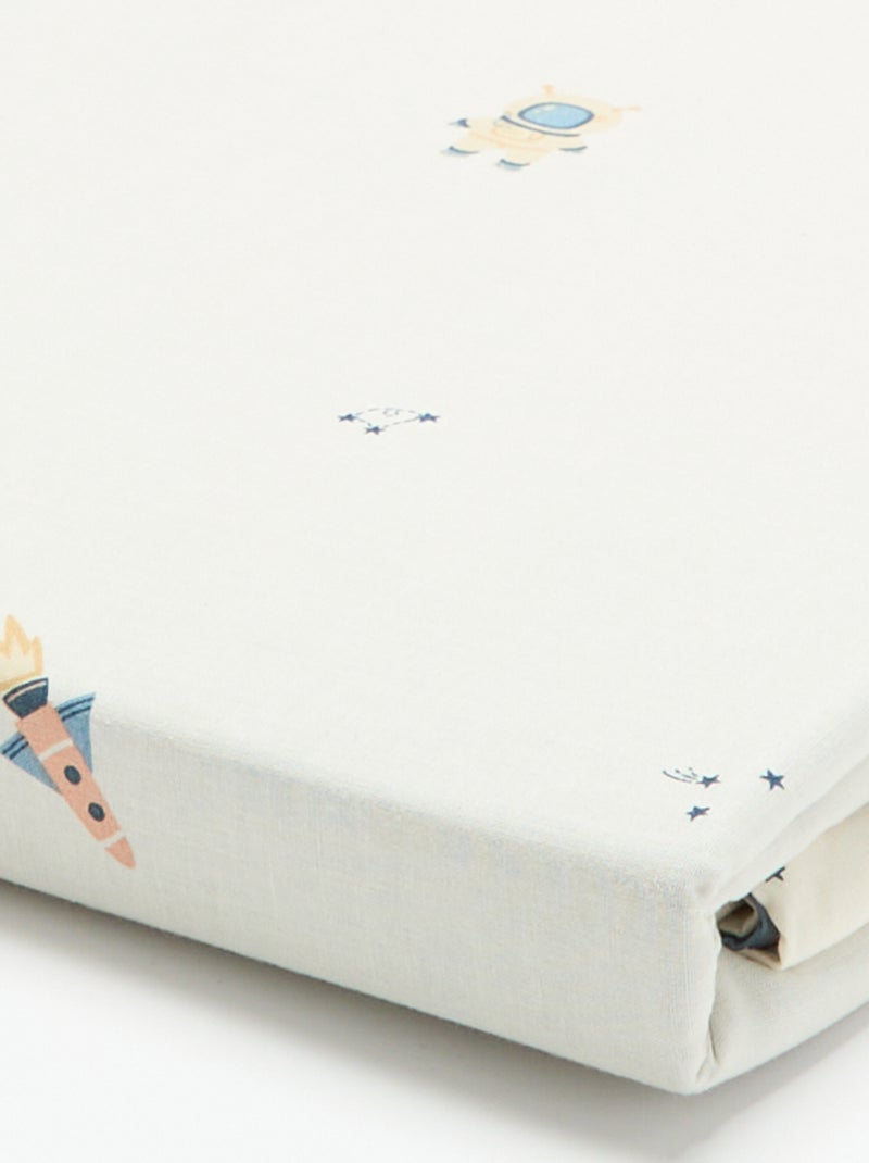 Capa de edredão com padrão para 1 pessoa (80 x 120 cm) - Kiabi Home Branco - Kiabi