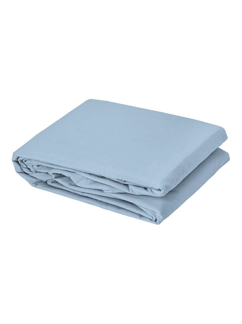Capa de edredão de algodão lavado oekotex Azul-céu - Kiabi