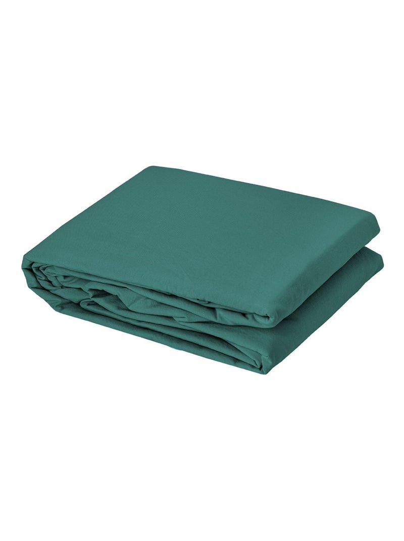 Capa de edredão de algodão lavado oekotex Azul-pavão - Kiabi