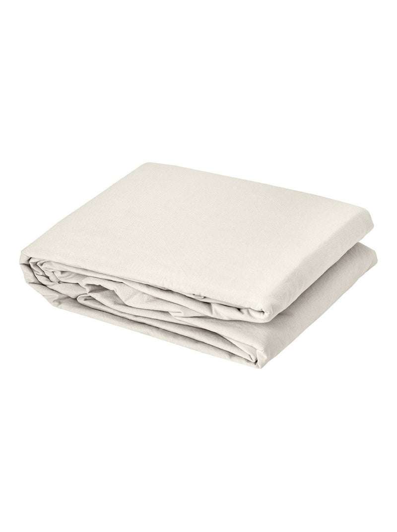 Capa de edredão de algodão lavado oekotex Bege claro - Kiabi