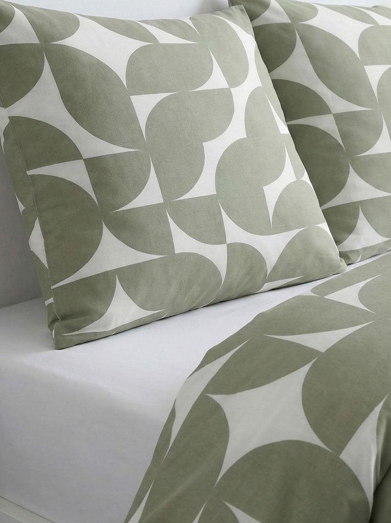 Capa de edredão de casal estampada Verde - Kiabi
