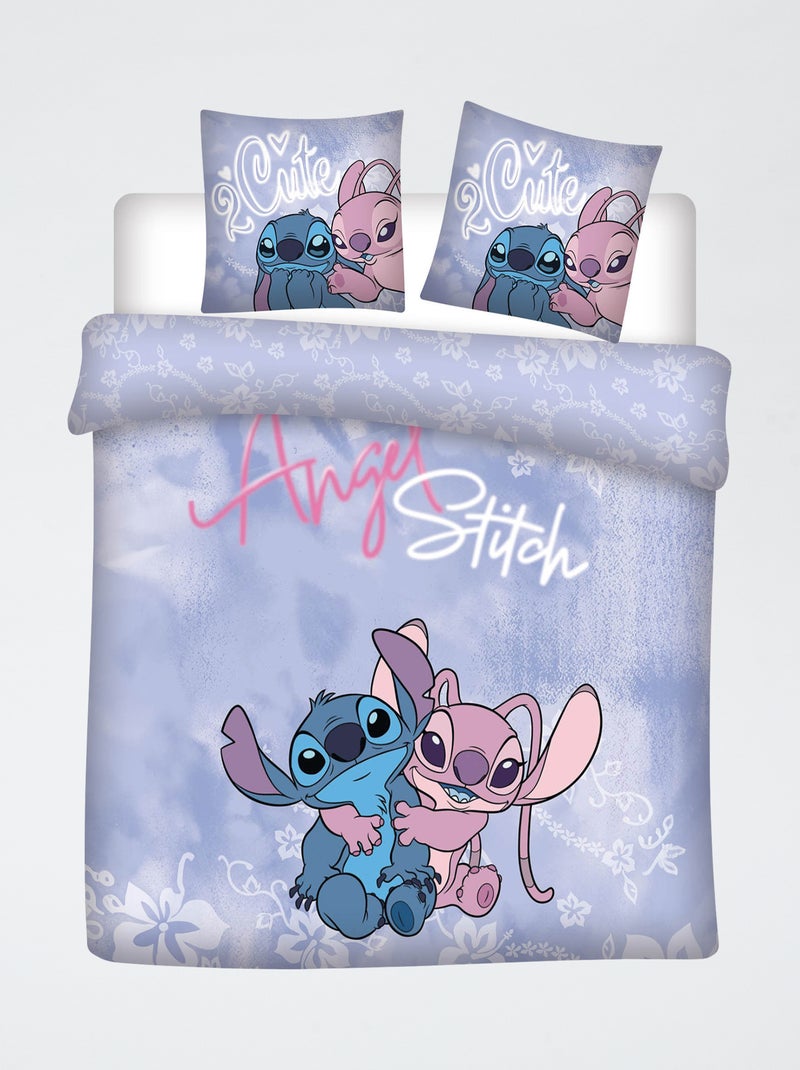 Capa de edredão 'Disney' 'Stitch' em algodão 240x220 Azul - Kiabi