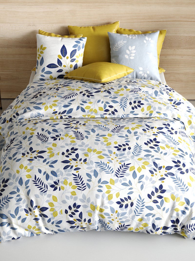 Capa de edredão e fronha com estampado - Casal AZUL - Kiabi