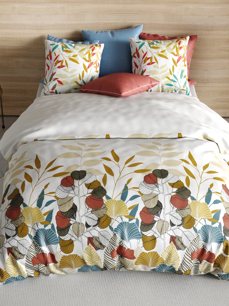 Capa de edredão e fronha com estampado - Casal BEGE - Kiabi