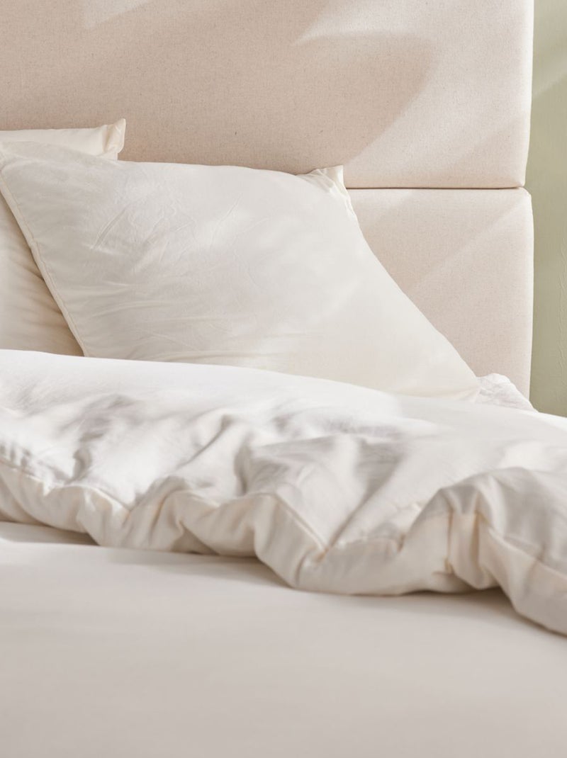 Capa de edredão e fronha de cama de casal BRANCO - Kiabi
