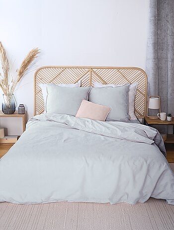 Capa de edredão e fronha de cama de linho misturado - Casal