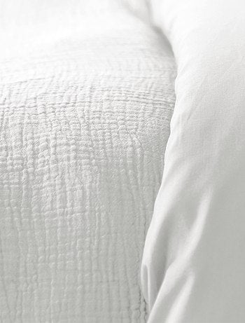 Capa de edredão e fronha de cama em gaze de algodão