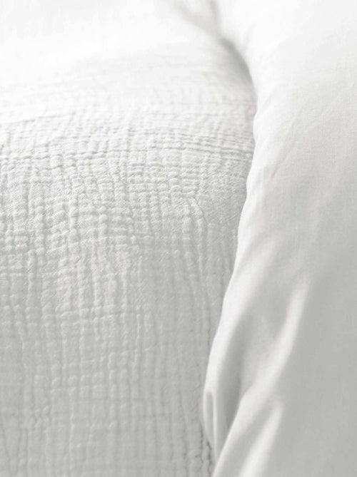 Capa de edredão e fronha de cama em gaze de algodão - Kiabi