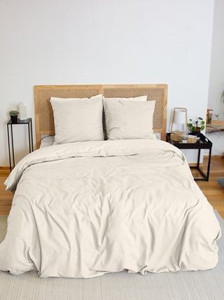 Capa de edredão e fronha de cama estilo flanela - Casal