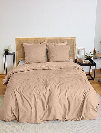 Capa de edredão e fronha de cama estilo flanela - Casal