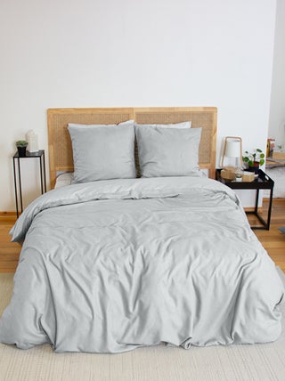 Capa de edredão e fronha de cama estilo flanela - Casal