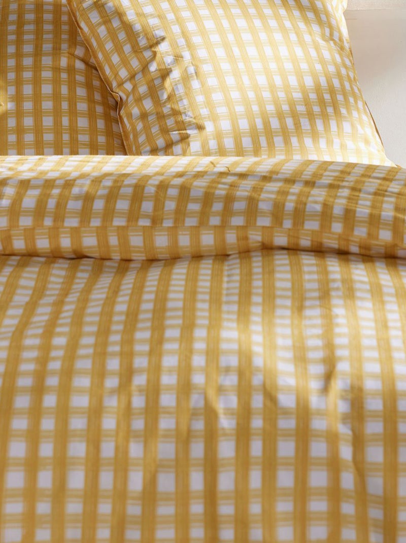 Capa de edredão e fronha de casal AMARELO - Kiabi