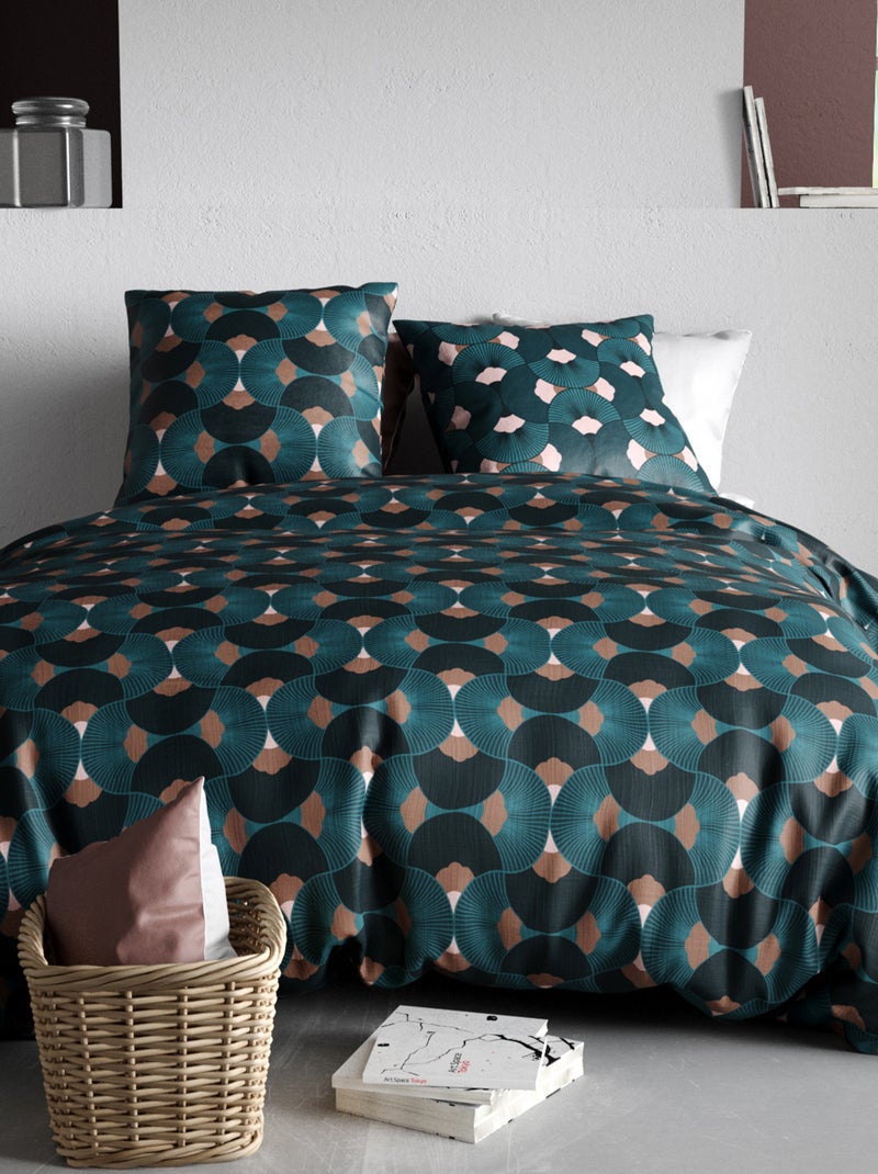 Capa de edredão e fronha de casal AZUL - Kiabi