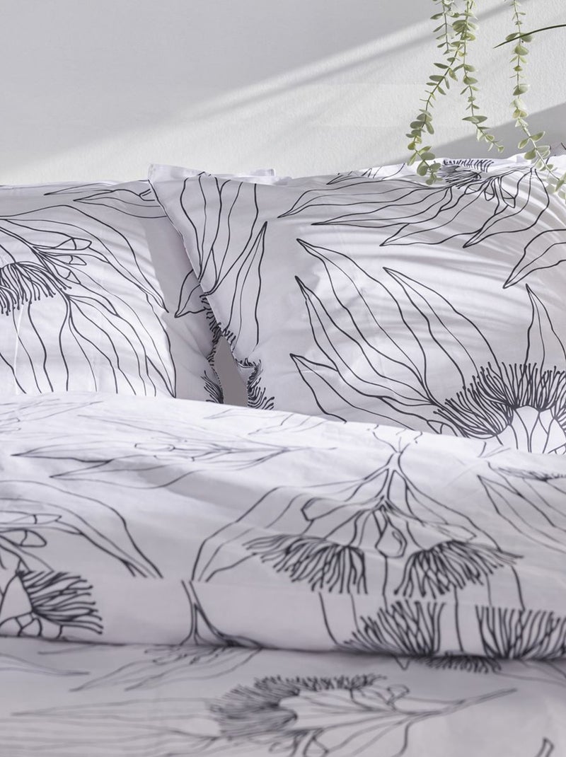 Capa de edredão e fronha de casal Branco - Kiabi