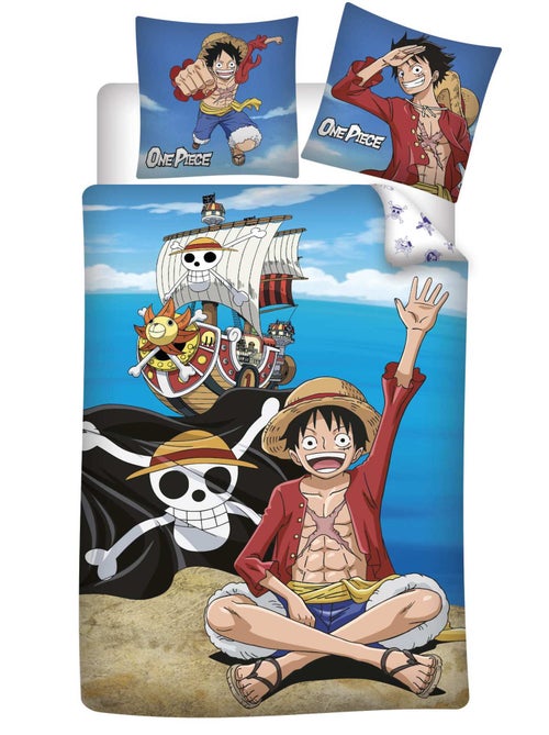 Capa de edredão e fronha de solteiro 'One Piece' - Kiabi