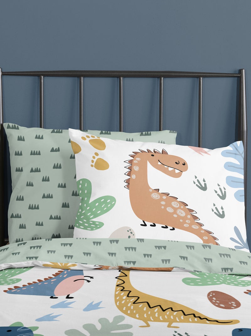 Capa de edredão e fronha 'dinossauros' - Solteiro BEGE - Kiabi