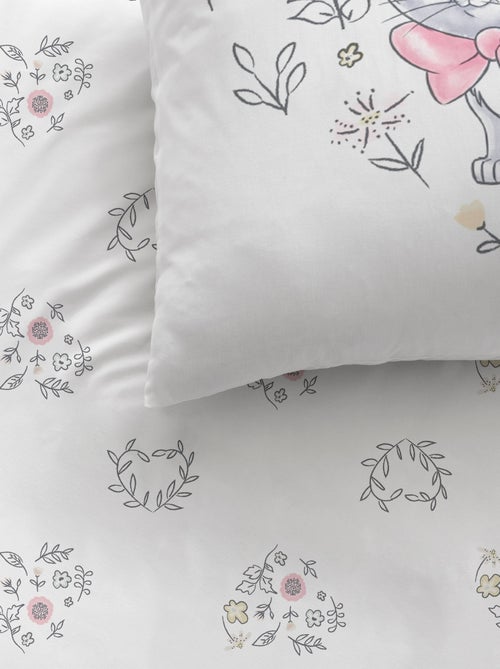 Capa de edredão e fronha 'Os Aristogatos' - Solteiro - Kiabi