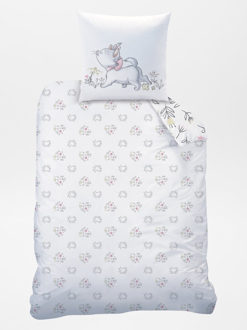 Capa de edredão e fronha 'Os Aristogatos' - Solteiro BRANCO - Kiabi