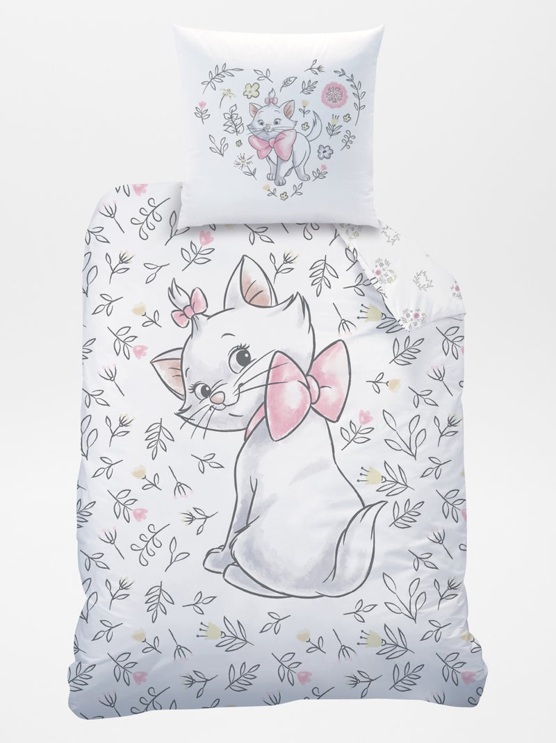 Capa de edredão e fronha 'Os Aristogatos' - Solteiro BRANCO - Kiabi