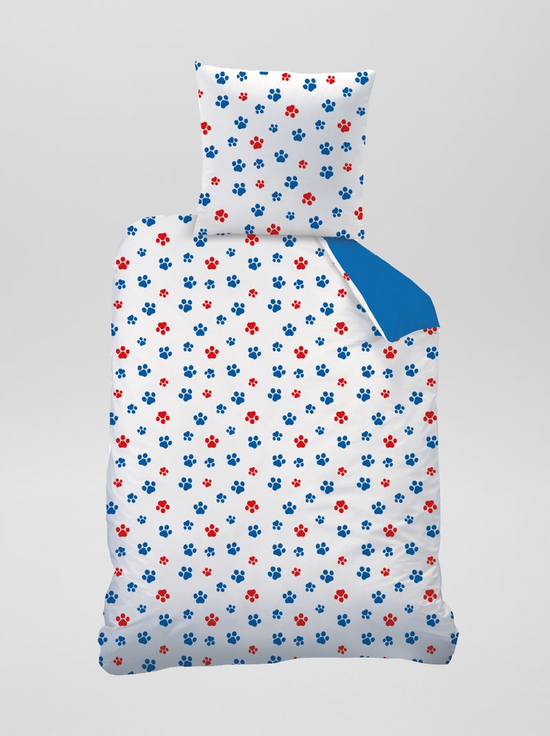 Capa de edredão e fronha 'Patrulha Pata' - Solteiro Azul - Kiabi