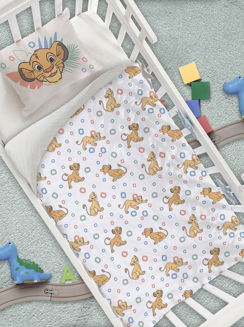 Capa de edredão e fronha 'Rei Leão' - Solteiro bege - Kiabi