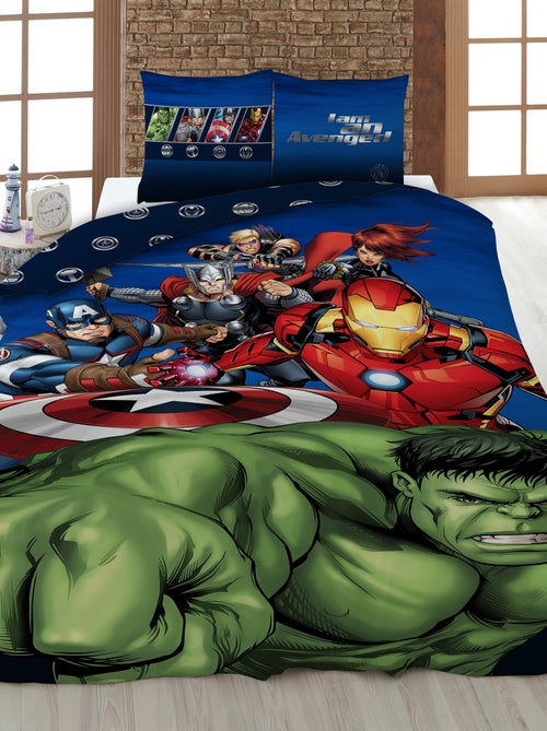 Capa de edredão e fronha 'Vingadores' - Solteiro - Kiabi