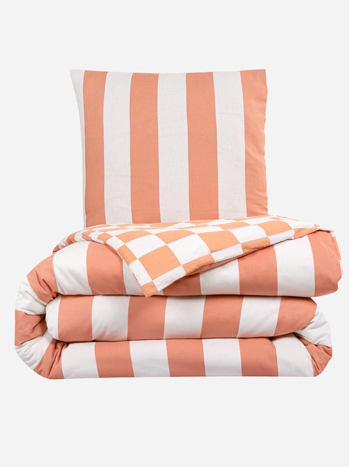Capa de edredão estampada 'axadrezado' - Casal - Kiabi